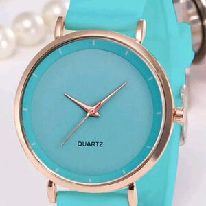 NWT..STAINLESS STEEL..HYPOALLERGENIC..BUSINESS WATCH..OCEAN BLUE